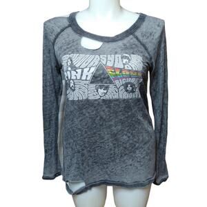 Pink Floyd Oversized Distressed Gray Shirt size Medium Vintage Style